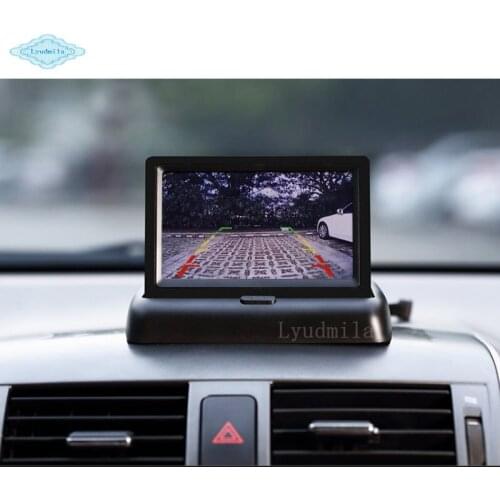 Car Monitor 4.3" Display for Rear View Camera Foldable Color TFT LCD 4.3 Inch HD Screen For Car Back up Reversing Camera