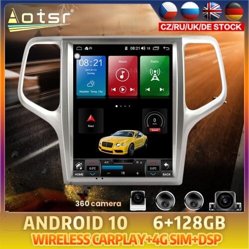 Android 10 For Jeep Grand Cherokee 2008 2009 2010 2013 Car DVD GPS Coche Navigation Auto Radio Stereo Multimedia Player HeadUnit