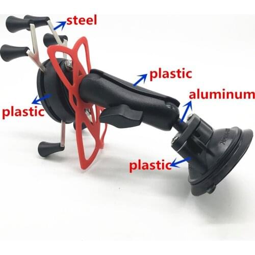 Car Window Twist Lock Suction Cup Mount + Ball Head Socket Arm + Universal Cell Phone Holder for smartphone