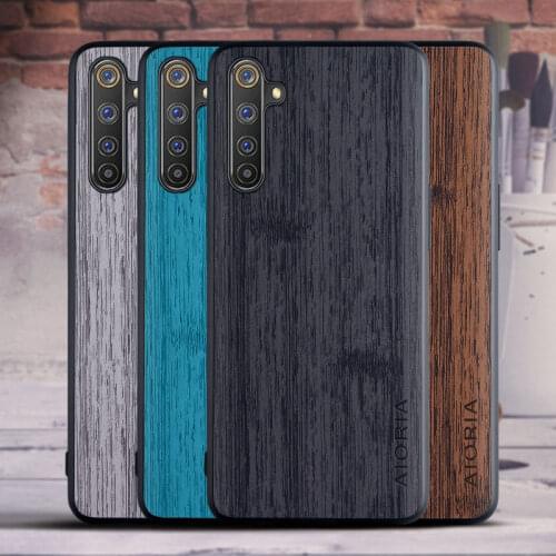 Case for OPPO Realme 6 Pro Vintage design soft TPU with PU leather skin 2in1 material coque fundas covers