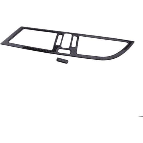 CITALL 2pcs Black Carbon Fiber Center Air Vent Outlet AC Frame Trim Sticker Fit For BMW Z4 E89 2009 2010 2011 2012 2013-2015 LHD