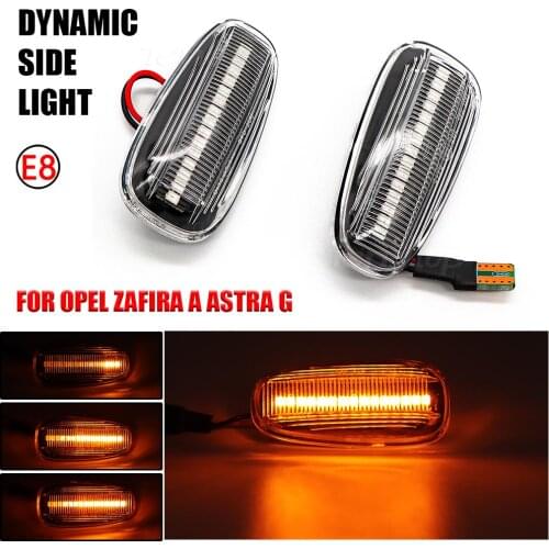 For Opel For Zafira A 99-05 Astra G 98-09 Dynamic Blinkers Turn Signal Side Marker Lamp Repeater Indicator Blub Car Assessories