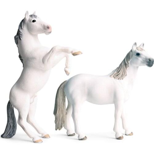 NEW 13cm 2 Types White Horse Model Action Figure Wild Animal Action Figures Collection PVC Children Cognitive Toys
