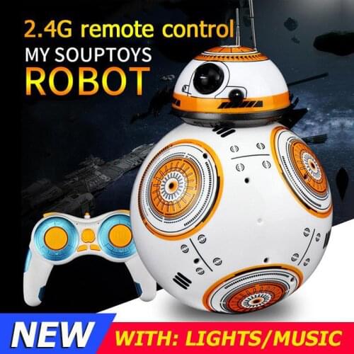 Upgrade Intelligent Rc BB 8 Robot 2.4g Remote Control Action Figure Star Wars BB8 Ball Droid Robot Model Toys For Children