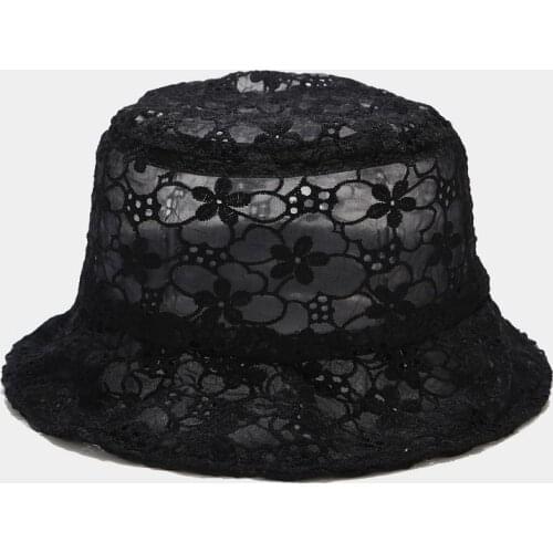 Elegant Lace Fisherman Hat Female street travel hat Bucket hat and caps Women Summer Outdoors Hats