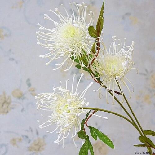 3Heads/branch Leucospermum Artificial Flowers for Wedding decoration flores artificiales plastic fake flowers fleur artificielle