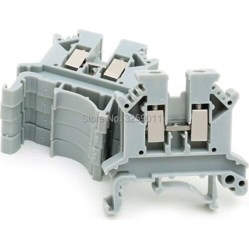 1PCS Wire Terminal block Connector Pure copper pieces of guide rail type UK2.5B Feed-Through Terminal Block Combined Type