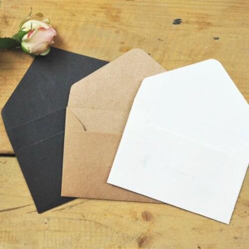10 pcs/lot Black White Craft Paper Envelopes Vintage European Style Envelope For Card Scrapbooking Gift