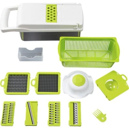Basket Slicers Shredders Chopper Grater Kitchen Vegetable Cutter Garlic Household Potato Grating Onion Multifunctional