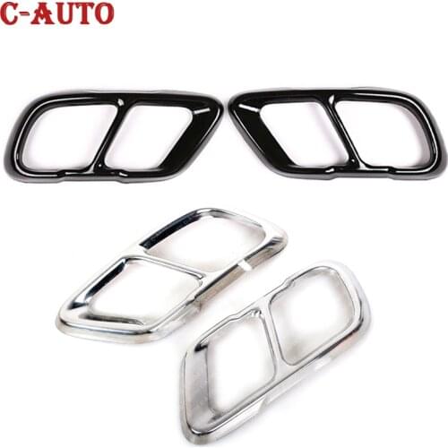 PMFC Exhaust Pipe Cover Chrome Stainless Steel Trim Accessories Rear Exterior Glossy Black/Silvery For BMW X5 G05 X7 G07 2019