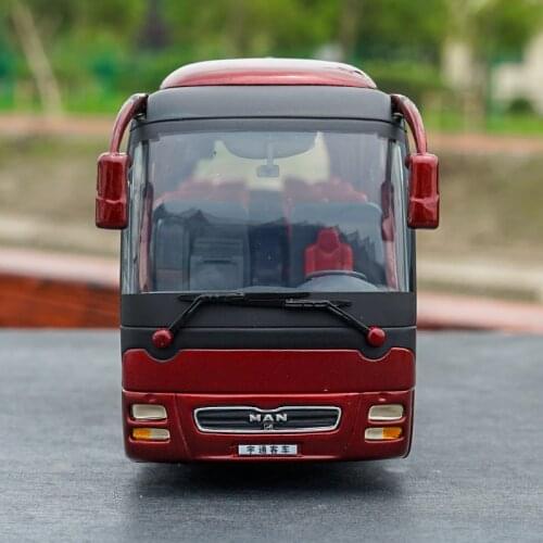 Original 1:42 Diecast Model for Yutong Man Lions Star Bus Alloy Toy Car Miniature Collection Gifts Zk6120r41 Bus Model for Chri