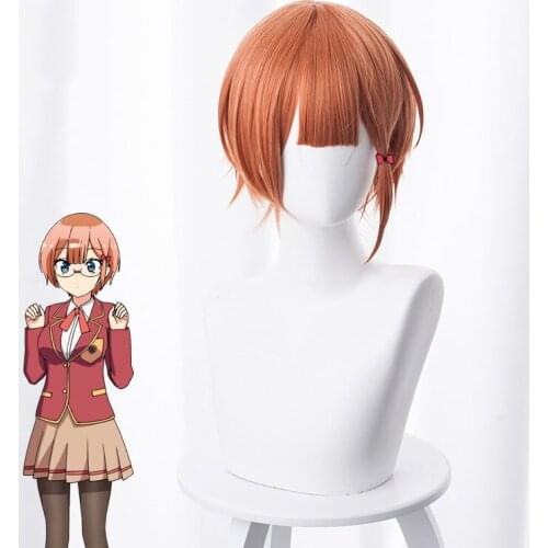 We Can't All Learn About Ogata Beads, Orange Little Upside Down Cosplay Anime Wig