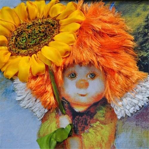 Angel Bee Flower DIY Cross Stitch 11CT Embroidery Kits Needlework Craft Set Printed Canvas Cotton Thread Home Design