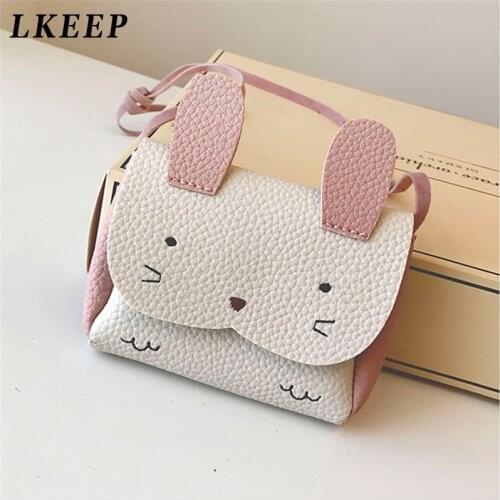 New Hot Sale Girls PU Coin Purse Bag Kids Rabbit One Shoulder Bag Small Coin Purse Change Wallet Kids Bag Messenger Bag