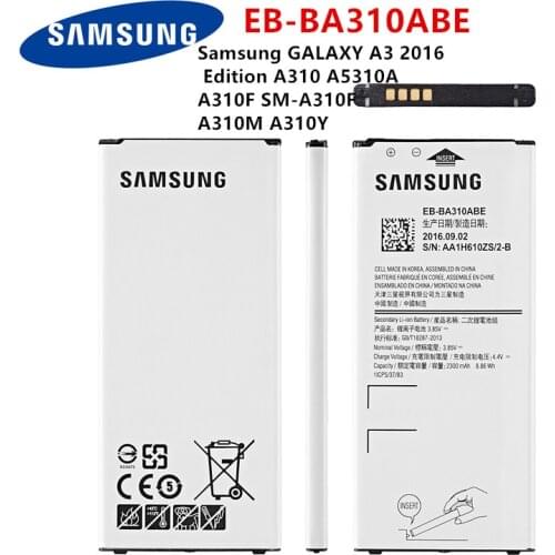 SAMSUNG Orginal EB-BA310ABE 2300mAh Battery For Samsung GALAXY A3 2016 Edition A310 A5310A A310F SM-A310F A310M A310Y