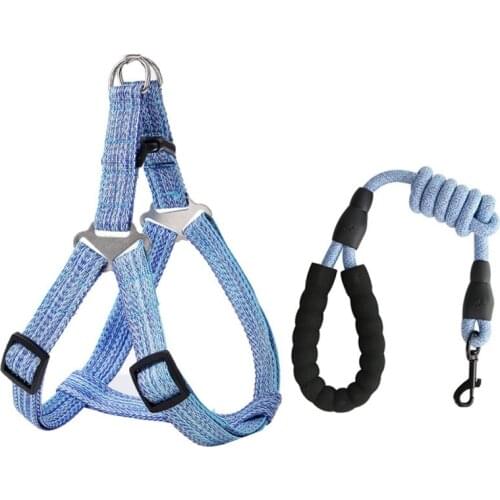 Pet Collars Harnesses Soft Leads Breathable Comfortable Chest Strape Adjustable Pet Dog Outdoor Walking Traction Leashes