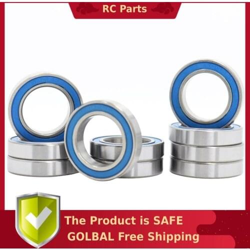 6802RS Bearing 10 PCS 15x24x5 mm ABEC-3 Hobby Electric RC Car Truck 6802 RS 2RS Ball Bearings 6802-2RS Blue Sealed