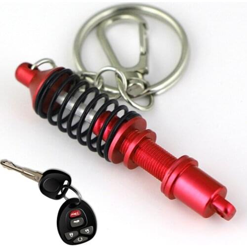 Adjustable Brand new High quality shock absorber Cool as gift Metal Keychain Spring Car Part Shock Absorber Keyring Alloy Gift