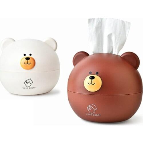 The new paper towel tube three-dimensional cartoon paper roll paper towel tube cartoon bear roll paper pumping