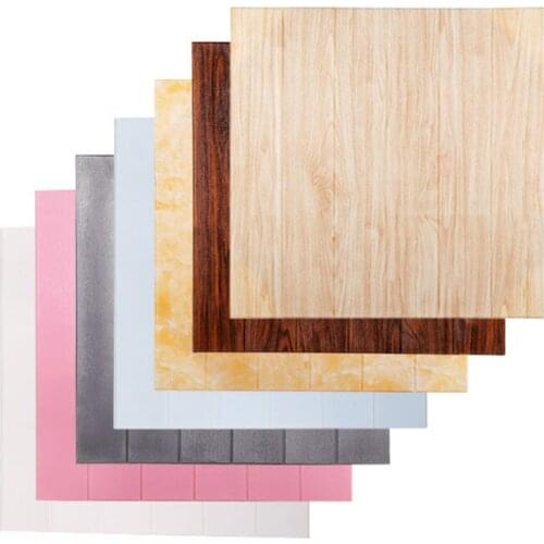 Wallpaper Self-adhesive Wood Grain Color Log 3D Three-dimensional Wall Stickers Bedroom Living Room Creative Wallpaper Stickers