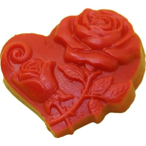 Handmade Silicone Soap Mold 3D Heart Rose Flower Soap Mould DIY Candle Crafts Fondant Cake Baking Molds Art Resin Crafts