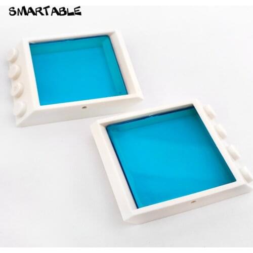 Smartable Window Frame With Glass Skylight For Roof Building Blocks DIY Toys For Kids Compatible All Brands City Parts 8pcs/lot