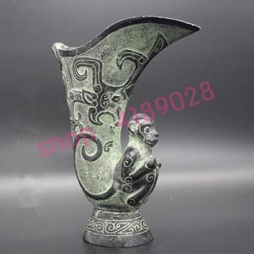 Ancient bronzes, twelve Chinese Zodiac monkeys Warring States cups, antiques Collectibles