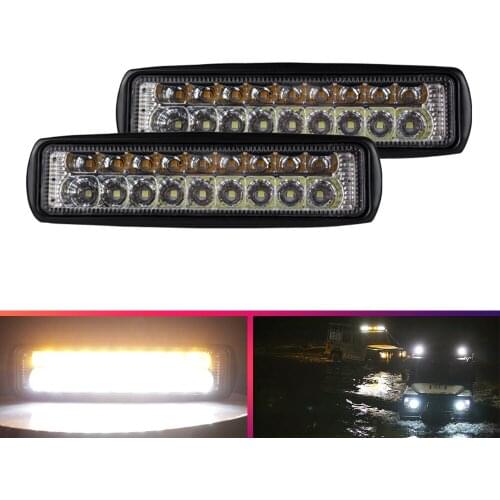 Led light bar 54w 18led bar spotlight for 4x4 4WD offroad SUV ATV Tractor Boat Trucks Excavator 12V 24V work light white yellow