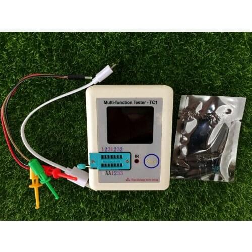 TC Transistor Tester TFT Diode Triode Capacitance Meter LCR ESR NPN PNP MOSFET Test Built-in battery