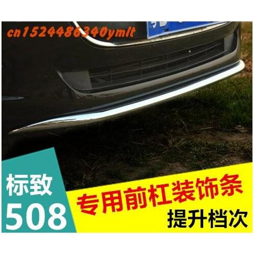 High-quality ABS Chrome Front Grille Around Trim Racing Grills Trim For 2011-2014 Peugeot 508 Car-styling Car-covers