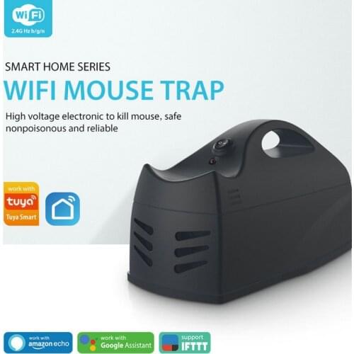 WiFi Smart Mousetrap Mouse Killer Catcher Smart Home Sensor Wireless Bait Shock Zapper Reusable Non-toxic APP Control Rat Traps