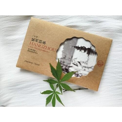 1pcs Hangzhou postcard Hangzhou old things Hangzhou tourism creative hand-painted literary postcard