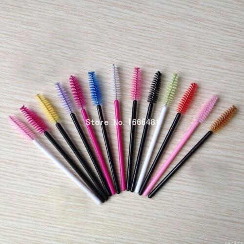 100 pcs Disposable Eyelash Brush Cosmetic Makeup Tool Mascara Wands Free Shipping