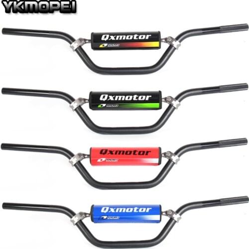 Aluminum 22mm middle rise Pro Taper handlebar With QX handlebar pads Motorcycle Dirt Bike ATV Cross