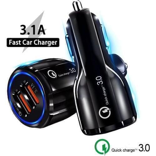 3.1A Dual USB Car Charger 3.0 Quick Charge for ford focus 2 3 Hyundai solaris i35 i25 Mazda 2 3 6 CX-5 Car Accessories