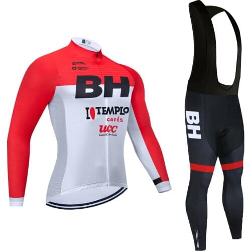 BH 2021 Cycling Clothes Set Long Sleeve Summer Jersey Men Suit Outdoor Sportswear Bike MTB Clothing Spring/Autumn Breathable 20D