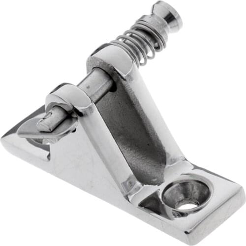 Bimini Top Stainless Steel Angled Deck Hinge 90º Quick Release Pin Boat Cover Canopy Fittings
