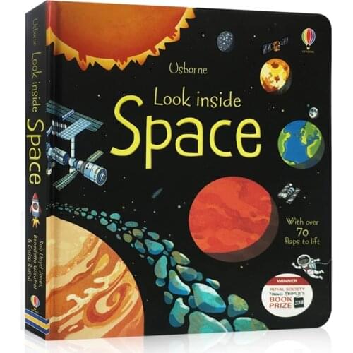 Britain English 3D Look inside Space picture book Education kids child with over 70 flaps to lift hard cover