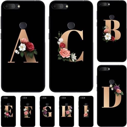 For Alcatel 1S 2019 5024D 5.5" Case For Alcatel 1S 2020 5028Y Cute Lovely Cartoon Pattern Flowers Black Letters Soft TPU Cover