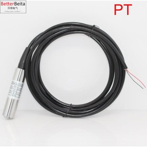 Portuguese Language 1m 2m 3m 4m 5m 6m 4-20mA liquid level sensor water depth transmitter 24VDC power supply water level sensor