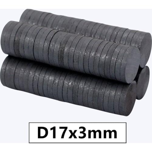 10-30pcs/lot Y30 Disk Ferrite Magnet 17*3 mm Permanent magnet 17mm x 3mm Black Round Speaker magnet 17x3 mm
