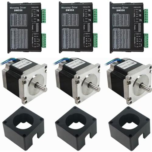 Motor Driver DM556 NEMA 23 57mm Stepper Motor Base Fixed Seat for DIY CNC Router Frame Engraver Milling Machine