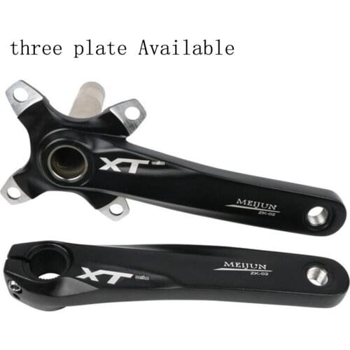 Mountain bike left and right crank three plate Available Bicycle hollow crank Hollow one tooth plate modified tooth plate 9/10