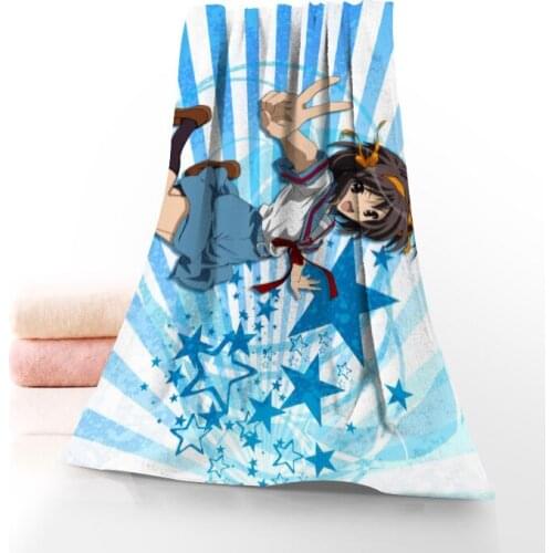 Hot Sale Custom The Melancholy Of Haruhi Suzumiya 1 35x75cm Daily Exercise Fitness Fast Dry Face Microfiber Towel