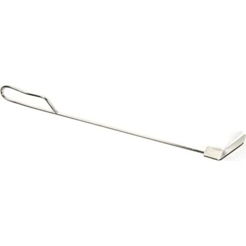 Stainless Steel Charcoal Ash Rake BBQ Ash Tool Rake Poker for Joe Charcoal Smoker Wood Burning Stove Silver