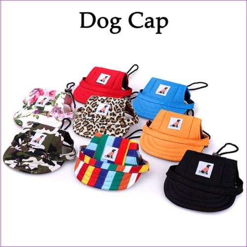 1PC Dog Cap Fashion Camouflage Visor Pet Accessories Pet Beret Pet Baseball Cap Teddy Cap Summer Rainbow Stripes Dog Caps