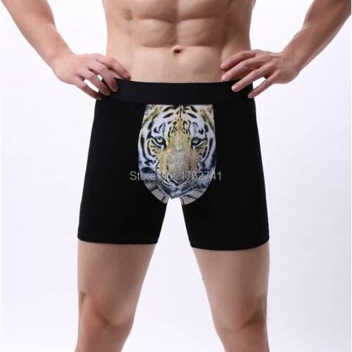 Cool Mens Underwear Boxers Cueca Masculina Boxershorts Hombre Modal 3D Printing Tiger Boxer For Men Cool Underpants