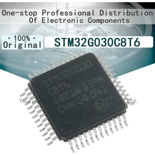 5/Pcs STM32G030C8T6 New Original SMD LQFP-48 32-bit microcontroller IC MCU chip ARM 64MHz 64KB（64K x 8）Flash memory