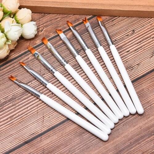 8Pcs Nail Art Brush Set Petal Pen Flower Pen DIY Painting Various Shapes Nail Art Brush Nail Painting Flower Drawing Pen