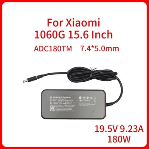 New Original 19.5V9.23A 180W Charger ADC180TM For XIAOMI 171502-AI 1060G 1660TI 15.6 INCH Laptop Power AC Adapter 7.4*5.0mm